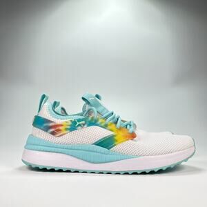 Puma Pacer Next Excel Light Blue Teal Running Shoes Tie Dye 37534501 Youth Sz 5C